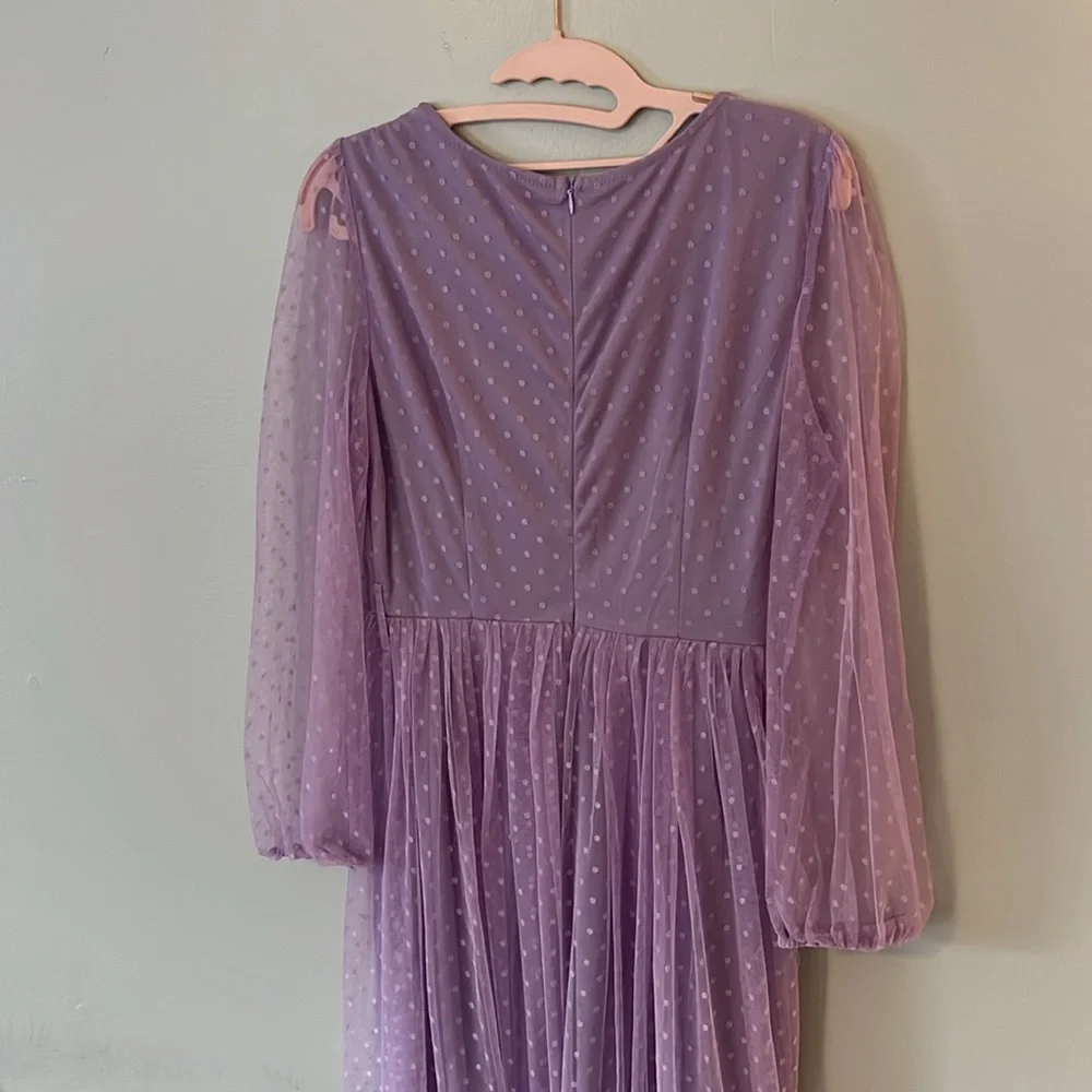 SHEIN women’s maxi dress. Small, lilac dot - Picture 4 of 6